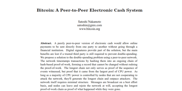 Bitcoin-Whitepaper: A Peer-to-Peer Electronic Cash System