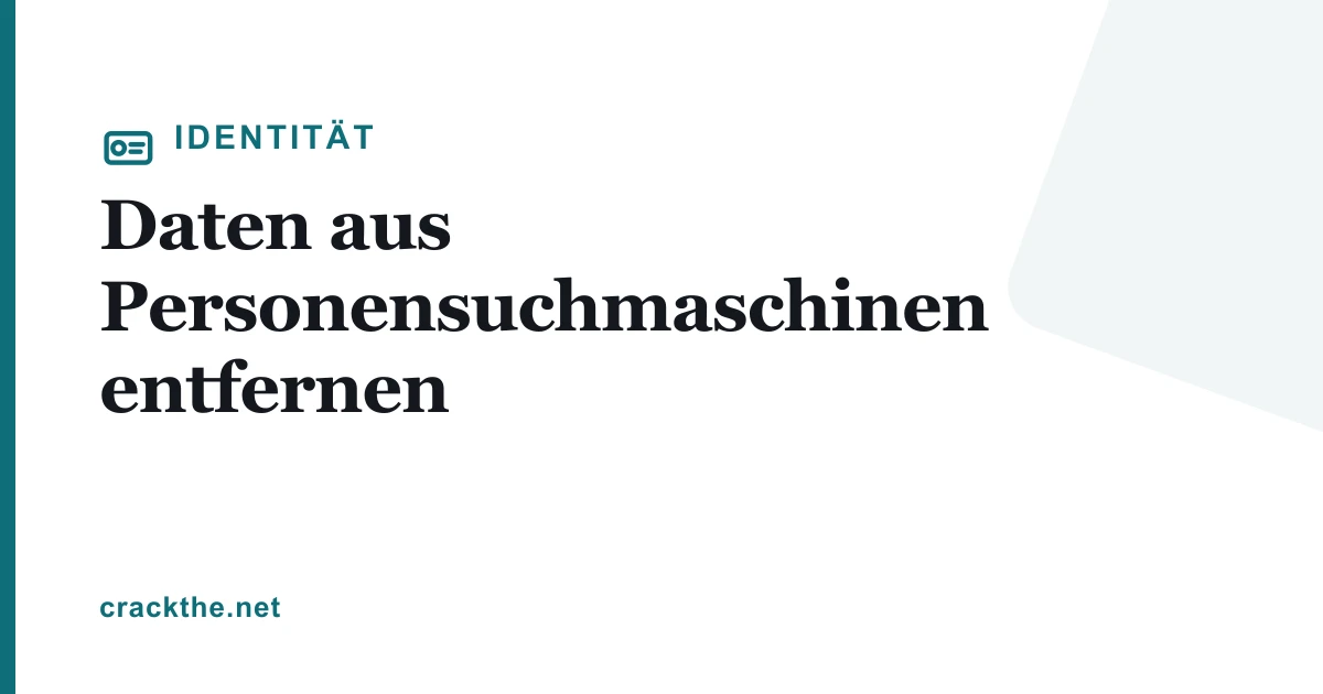 Daten aus Personensuchmaschinen entfernen