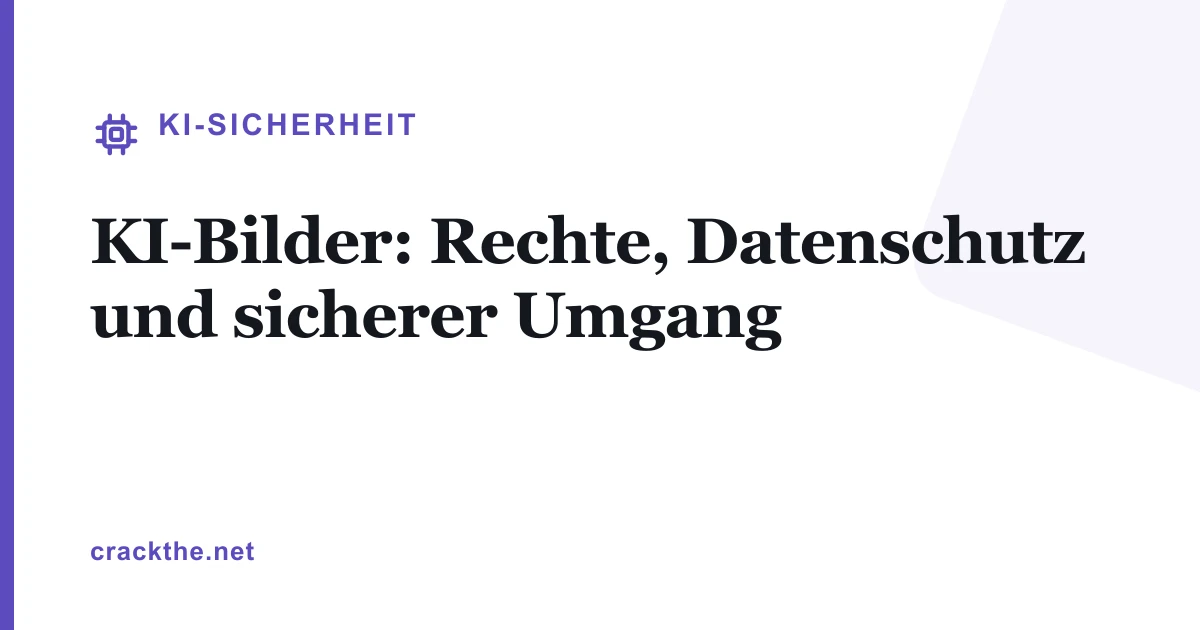 KI-Bilder: Rechte, Datenschutz und sicherer Umgang