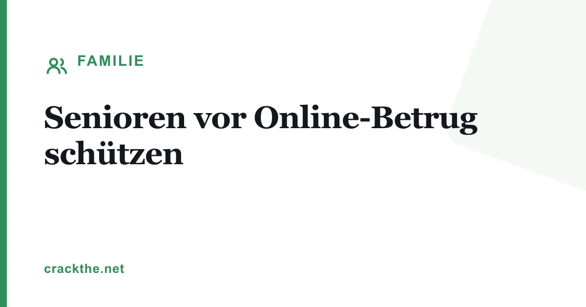 Senioren vor Online-Betrug schützen
