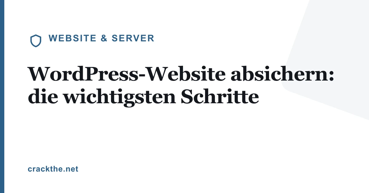 WordPress-Website absichern: die wichtigsten Schritte