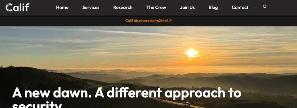 Top of the Calif home page